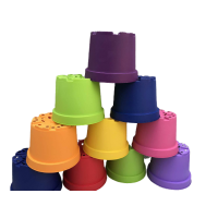 10 x COLOURED 3 LITRE PLANT POTS 